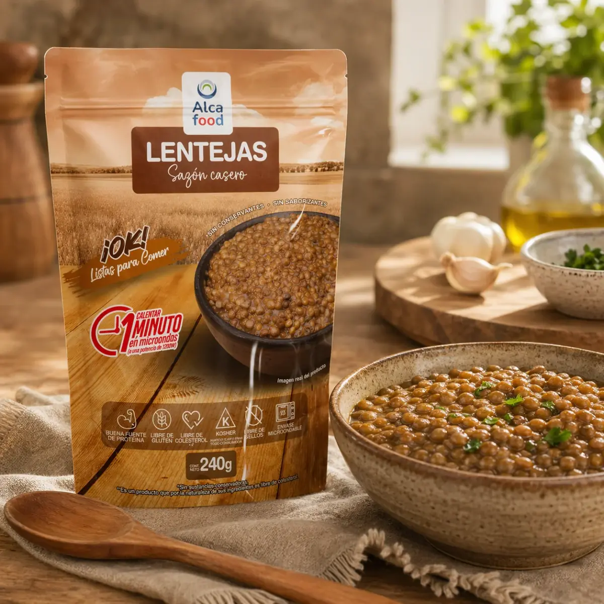 Lentejas Listas para Servir Alcafood 240g - imagen 2