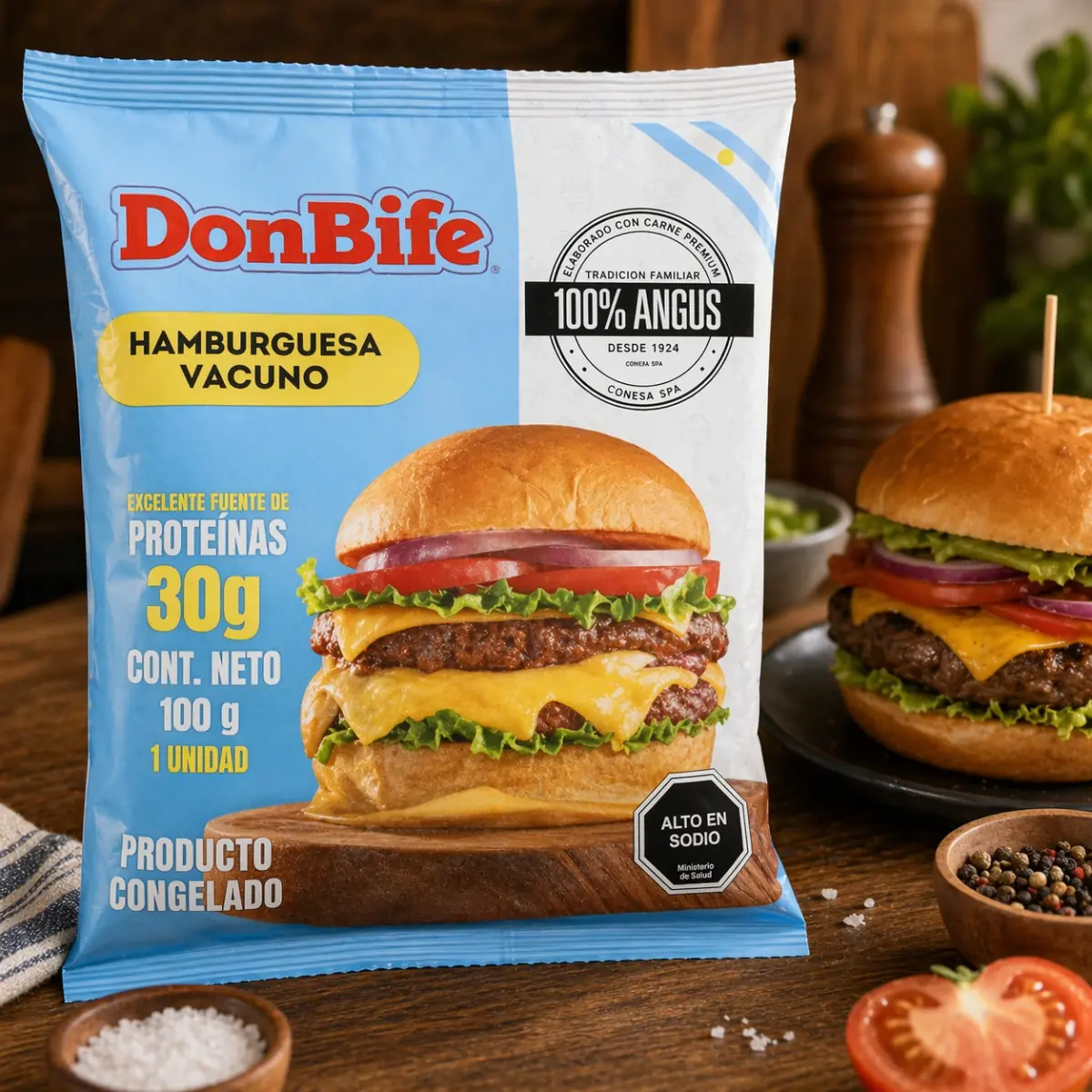 Hamburguesa Vacuno Don Bife 100g