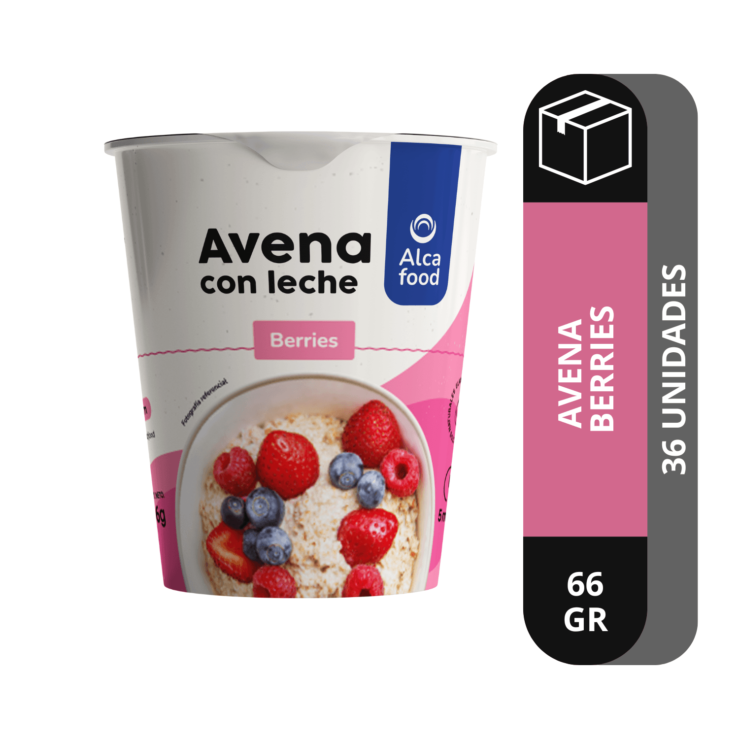 Avena con Leche Berries Alcafood 66g