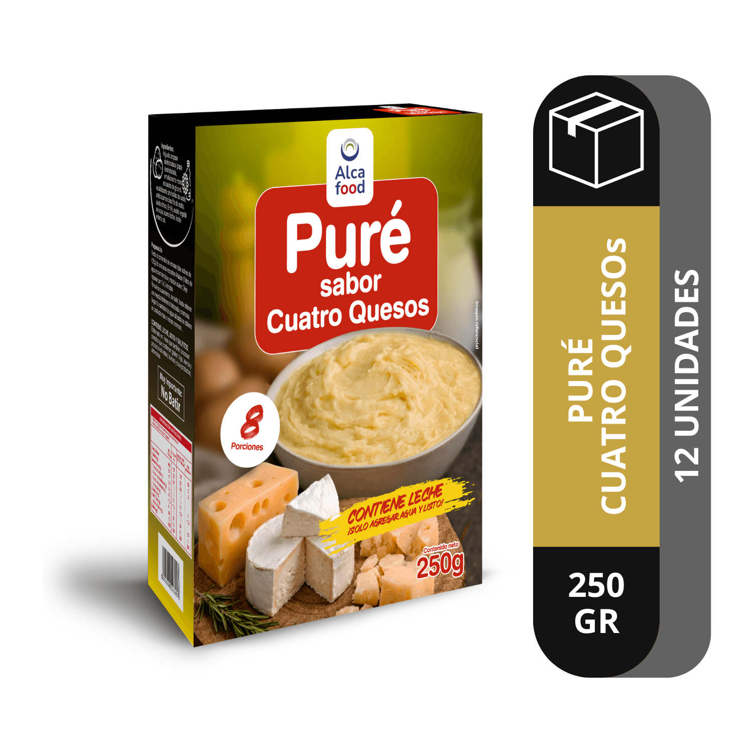 Puré de Papas Cuatro Quesos Alcafood 250g