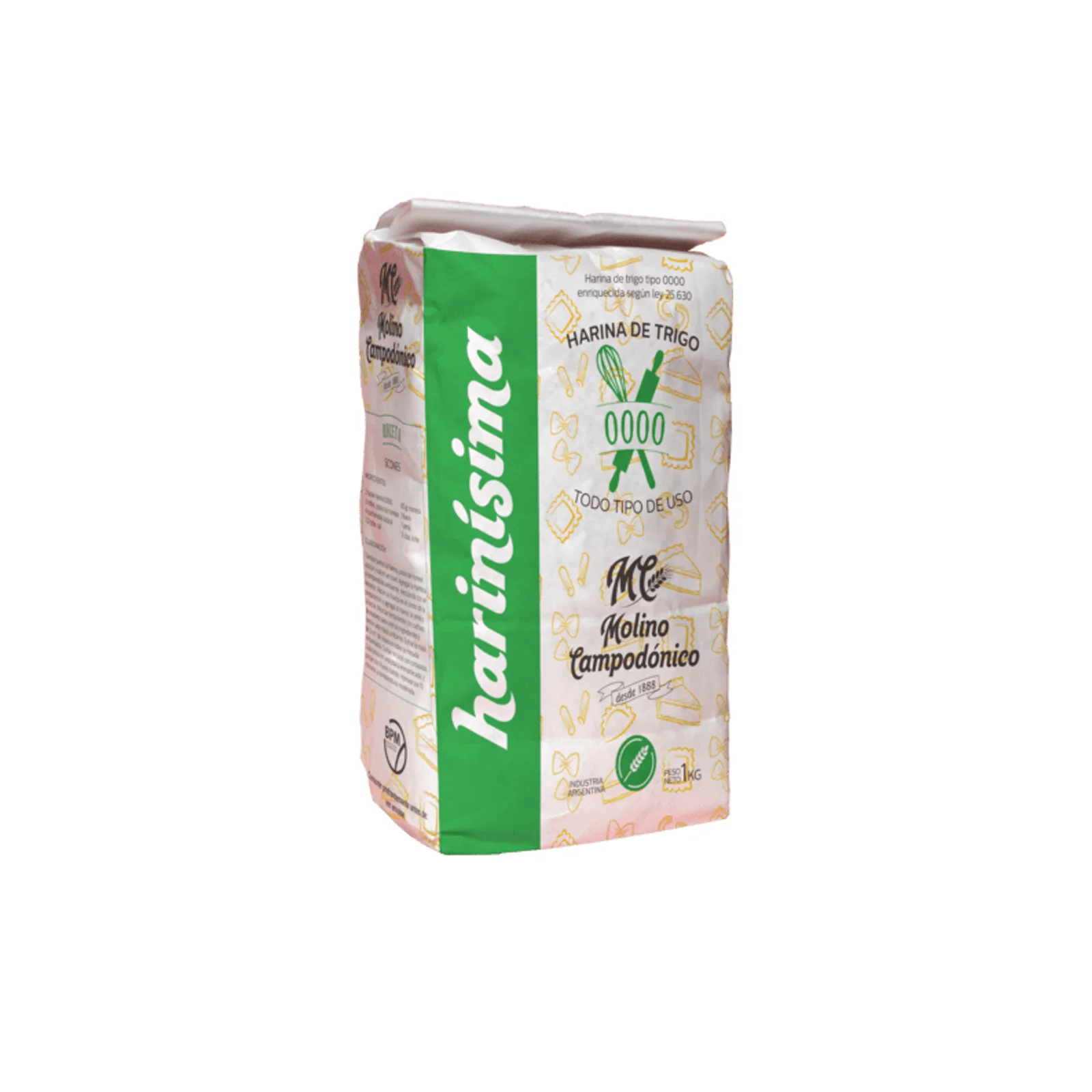 Harina 0000 1kg — Fardo 10 KG — harinas (frontal)